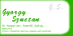 gyorgy szmetan business card